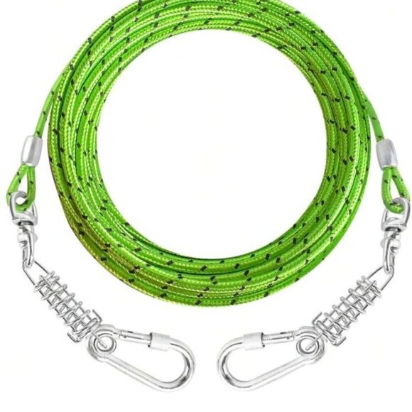 New Long Dog Tie Out Cable with double shock spring 30ft. - Picture 5 of 5
